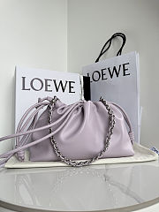 Fortok Loewe Flamenco Clutch Medium Nappa Calfskin Light Purple 30x10.5x20cm - 2