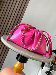 Fortok Loewe Flamenco Clutch Medium Nappa Calfskin Hot Pink 30x10.5x20cm - 1