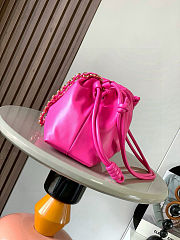 Fortok Loewe Flamenco Clutch Medium Nappa Calfskin Hot Pink 30x10.5x20cm - 4