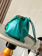 Fortok Loewe Flamenco Clutch Medium Nappa Calfskin Emerald Green 30x10.5x20cm - 2