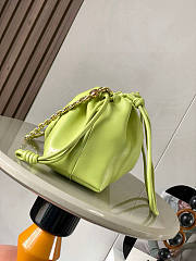 Fortok Loewe Flamenco Clutch Medium Nappa Calfskin Lime Green 30x10.5x20cm - 4