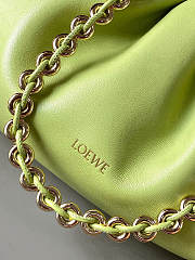 Fortok Loewe Flamenco Clutch Medium Nappa Calfskin Lime Green 30x10.5x20cm - 3