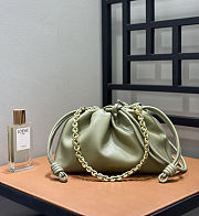 Fortok Loewe Flamenco Clutch Medium Nappa Calfskin Green 30x10.5x20cm - 1