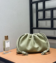 Fortok Loewe Flamenco Clutch Medium Nappa Calfskin Green 30x10.5x20cm - 6