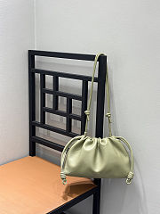 Fortok Loewe Flamenco Clutch Medium Nappa Calfskin Green 30x10.5x20cm - 3