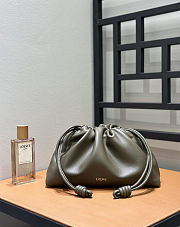 Fortok Loewe Flamenco Clutch Medium Nappa Calfskin Khaki 30x10.5x20cm - 2