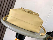 Fortok Loewe Flamenco Clutch Medium Nappa Calfskin Light Yellow 30x10.5x20cm - 6