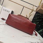 Fortok Loewe Flamenco Clutch Medium Nappa Calfskin Red 30x10.5x20cm - 4