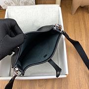 Fortok Hermes Mini Evelyne Leather Black - Silver 17cm - 6