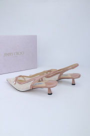 Fortok Jimmy Choo Amita 45 Lace Slingback Pumps 4.5cm - 6
