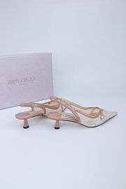 Fortok Jimmy Choo Amita 45 Lace Slingback Pumps 4.5cm - 3