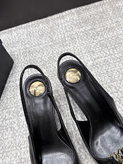 Fortok Saint Laurent BABYLONE BRETEUIL Slingback Pumps Black 7.5cm - 5