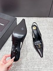 Fortok Saint Laurent BABYLONE BRETEUIL Slingback Pumps Black 7.5cm - 4