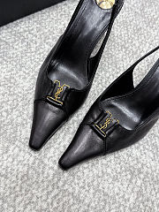 Fortok Saint Laurent BABYLONE BRETEUIL Slingback Pumps Black 7.5cm - 3