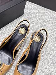 Fortok Saint Laurent BABYLONE BRETEUIL Slingback Pumps Brown 7.5cm - 4