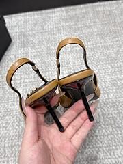 Fortok Saint Laurent BABYLONE BRETEUIL Slingback Pumps Brown 7.5cm - 3
