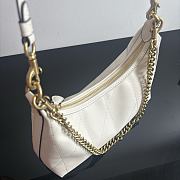 Fortok Coach Juliet Shoulder Bag 25 White 27.5x11.5x10.5cm - 2
