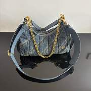 Fortok Coach Juliet Pocket Bag 30 Denim Blue 30.5*23*12.5cm - 1
