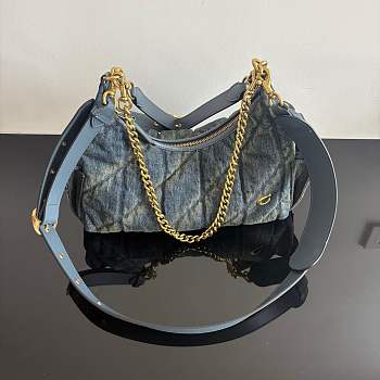 Fortok Coach Juliet Pocket Bag 30 Denim Blue 30.5*23*12.5cm
