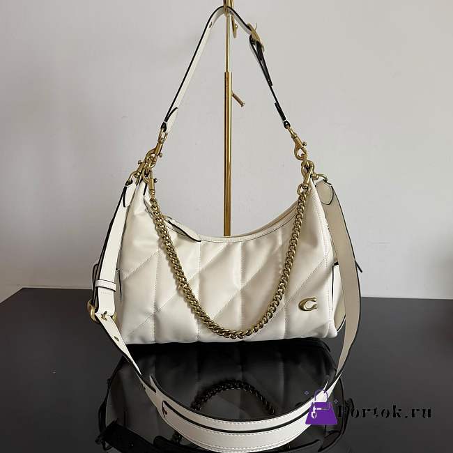 Fortok Coach Juliet Pocket Bag 30 Quilted White 30.5*23*12.5cm - 1