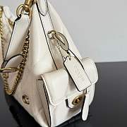 Fortok Coach Juliet Pocket Bag 30 Quilted White 30.5*23*12.5cm - 2