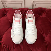 Fortok Dolce & Gabbana White Leather Portofino Sneakers Metallic Pink Logo - 6