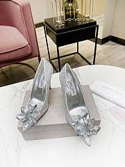 Fortok Jimmy Choo Avril Crystal Covered Pointy Toe Pumps 100mm - 4