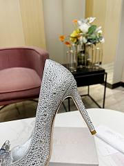 Fortok Jimmy Choo Avril Crystal Covered Pointy Toe Pumps 100mm - 3