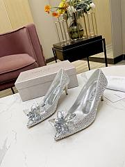 Fortok Jimmy Choo Allure Crystal Covered Pointy Toe Pumps 50mm - 1