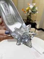 Fortok Jimmy Choo Allure Crystal Covered Pointy Toe Pumps 50mm - 5