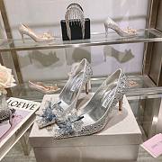 Fortok Jimmy Choo Alia Crystal Covered Pointy Toe Pumps 85mm - 1