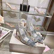 Fortok Jimmy Choo Alia Crystal Covered Pointy Toe Pumps 85mm - 5