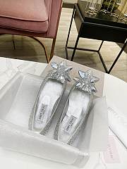 Fortok Jimmy Choo Crystal Covered Pointy Toes Flats - 6