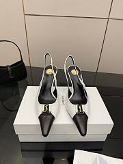 Fortok Saint Laurent BABYLONE BRETEUIL Slingback Pumps Black And White 9cm - 1