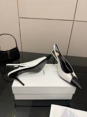 Fortok Saint Laurent BABYLONE BRETEUIL Slingback Pumps Black And White 9cm - 2