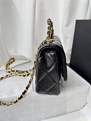 Fortok Chanel Top Handle Mini Flap Bag Black 19cm - 6