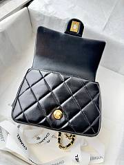 Fortok Chanel Top Handle Mini Flap Bag Black 19cm - 4