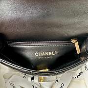Fortok Chanel Top Handle Mini Flap Bag Black 19cm - 2