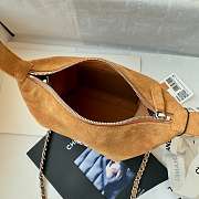 Fortok 25A Beige Suede Caviar Métiers D’Art Clutch With Chain 19cm - 4