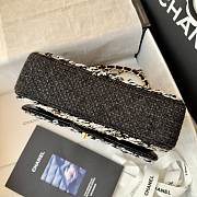 Fortok Chanel Tweed Braided Classic Flap Bag 25cm - 5