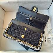 Fortok Chanel Tweed Braided Classic Flap Bag 25cm - 4