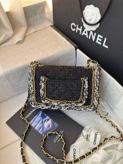 Fortok Chanel Tweed Braided Classic Flap Bag 20cm - 6