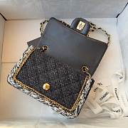 Fortok Chanel Tweed Braided Classic Flap Bag 20cm - 4