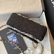Fortok Chanel Tweed Braided Classic Flap Bag 20cm - 3