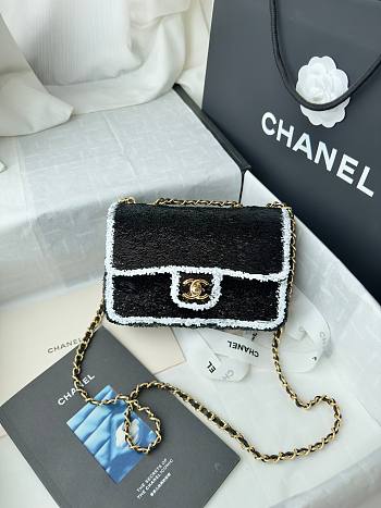 Fortok Chanel Sequin Classic Flap Bag 20cm