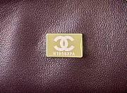 Fortok Chanel Velvet Quilted Flap Bag Burgundy 20cm - 3
