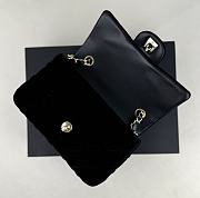 Fortok Chanel Velvet Quilted Flap Bag Black 20cm - 5