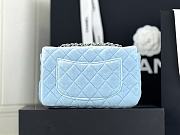 Fortok Chanel Velvet Quilted Flap Bag Blue 20cm - 2