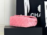 Fortok Chanel Velvet Quilted Flap Bag Pink 20cm - 5