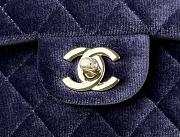 Fortok Chanel Velvet Quilted Flap Bag Purple 20cm - 2